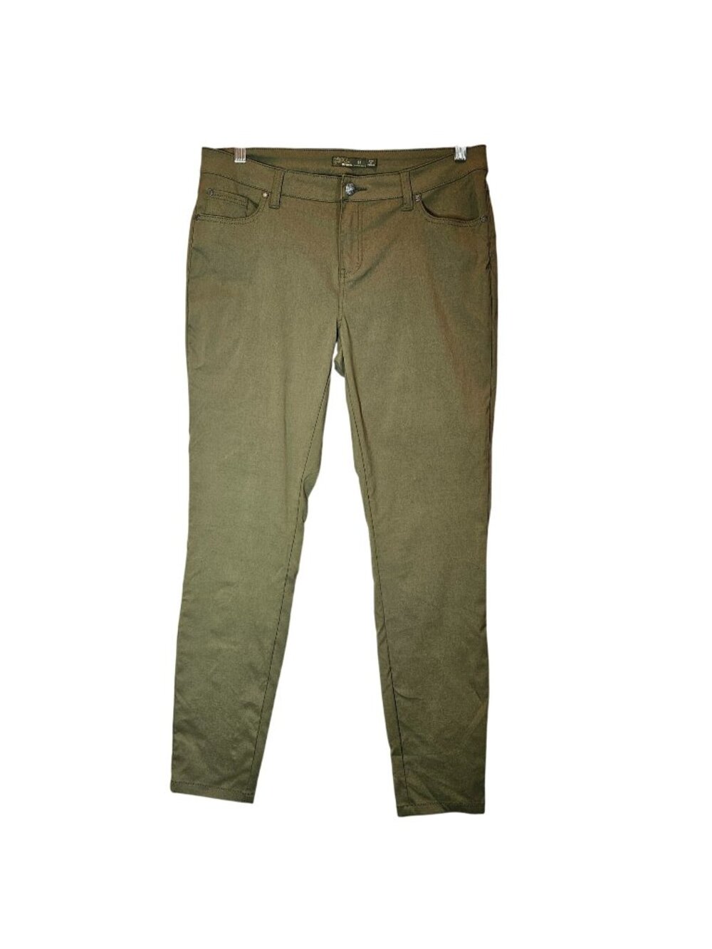 Prana Womens Olive Green Stretch Pants Size 14 Regular Mid-Rise gorpcore casual
